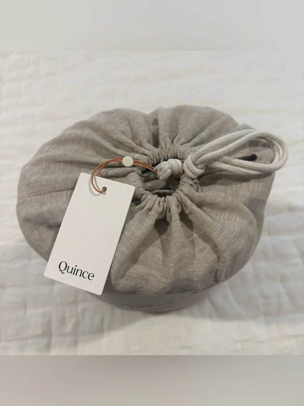 New Quince European Linen Chambray Duvet Cover Set King/CalKing $224 Natural